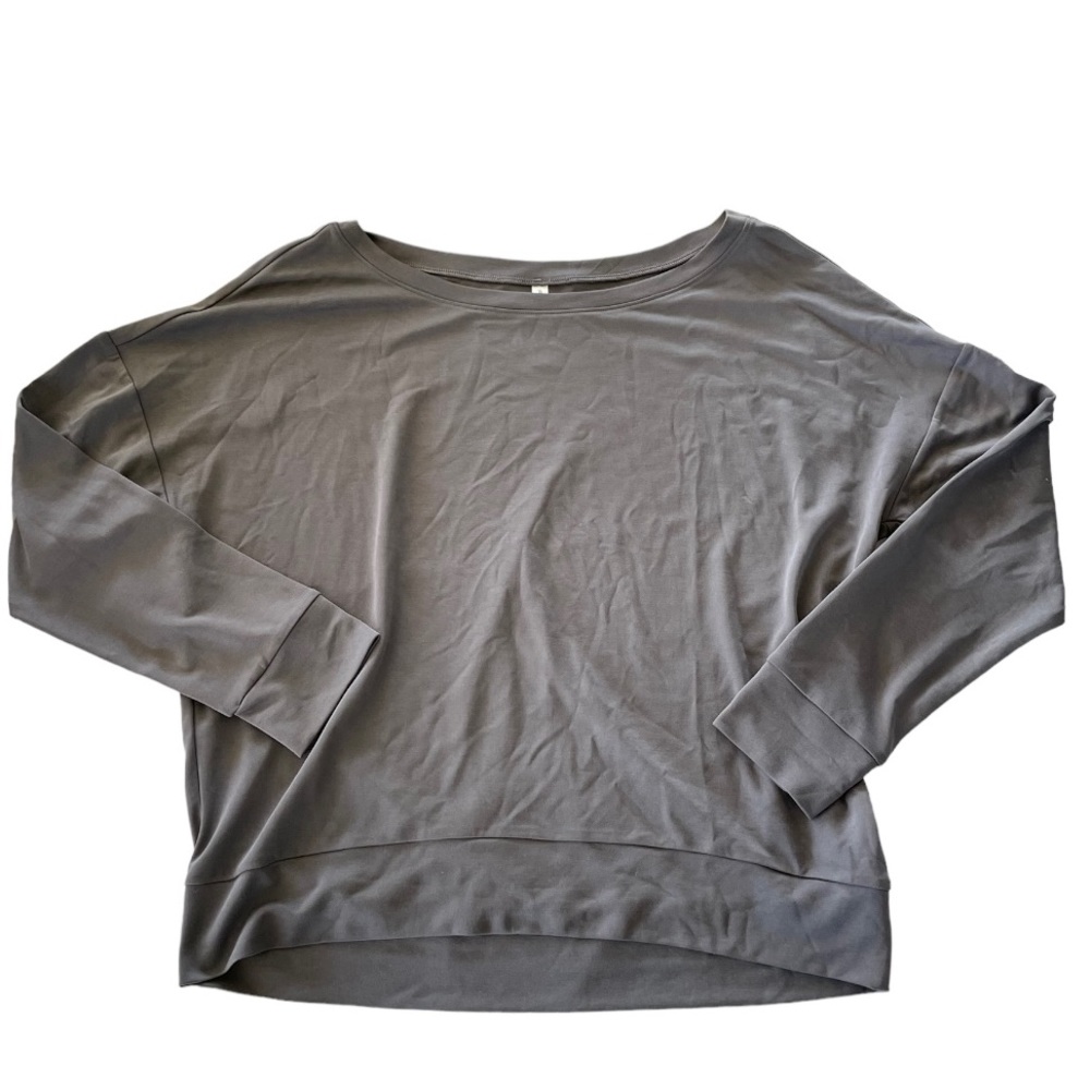 Fabletics Dark Gray Oversized Lightweight Crewnec… - image 1